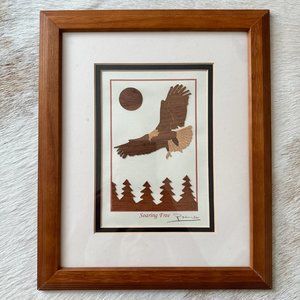 Soaring Free Eagle Trees Wood Art Kenai Peninsula Homer Alaska Artist D Nagle
